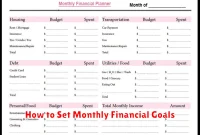 How to Set Monthly Financial Goals