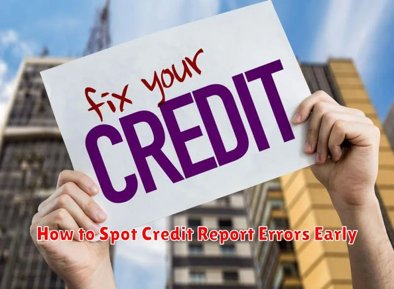 How to Spot Credit Report Errors Early
